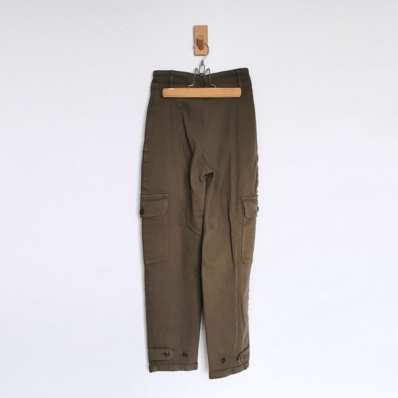 Aritzia Wilfred Free Army Green High-Rise Modern Cargo Utility Pants - Size 00 - Picture 4 of 12